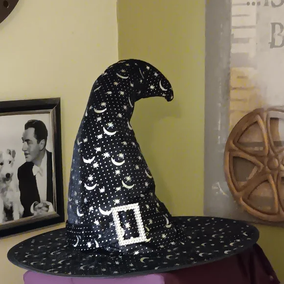 Witch Hat w Silver Moon & Stars (NEW) - Picture 5 of 7